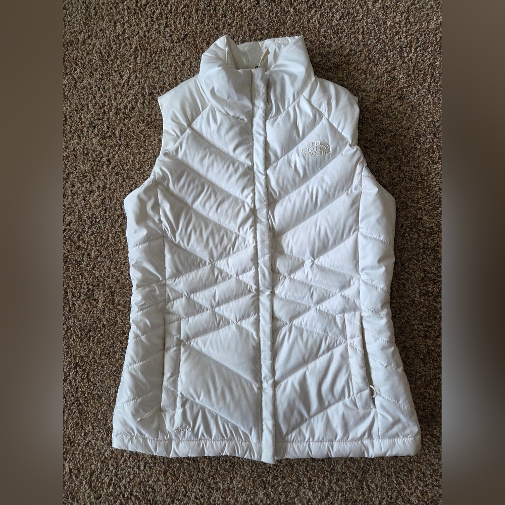 The North Face Women's White Puffer Vest